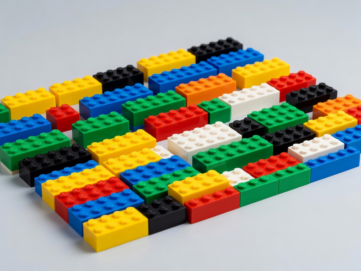 LEGO Classic building bricks organized in various vibrant colors