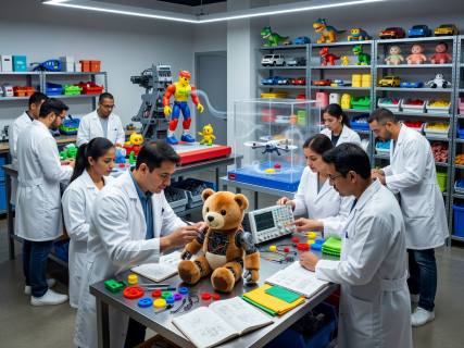 Toy design laboratory and product testing analysis